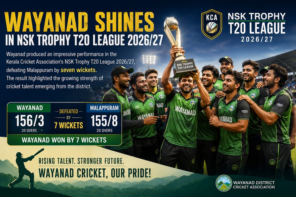 Wayanad Defeats Malappuram in KCA T20 League sports1